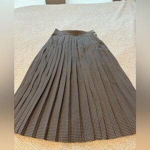 Chic Black and White Checkered A-Line Skirt